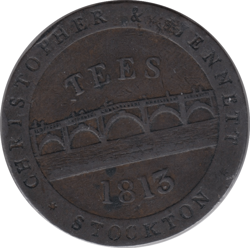 1813 STOCKTON TEES PENNY TOKEN - Token - Cambridgeshire Coins