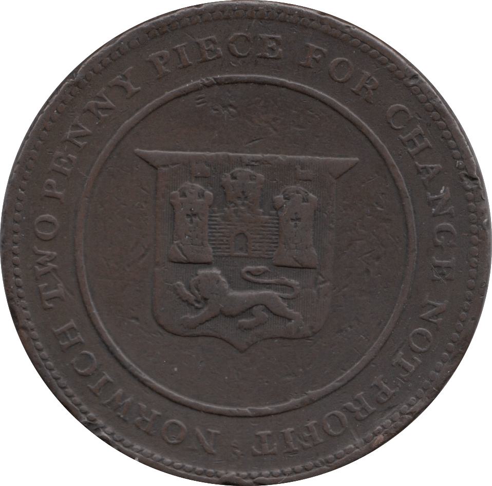 1813 TWOPENCE NORWICH TOKEN - PENNY TOKEN - Cambridgeshire Coins