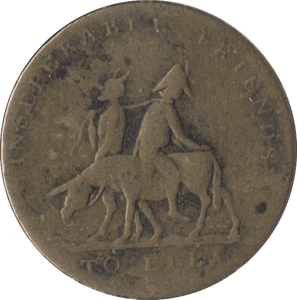 1814 PRINCE SWARTZENBERG DEVIL ASS EMP OF RUSSIA BRASS TOKEN - OTHER TOKENS - Cambridgeshire Coins