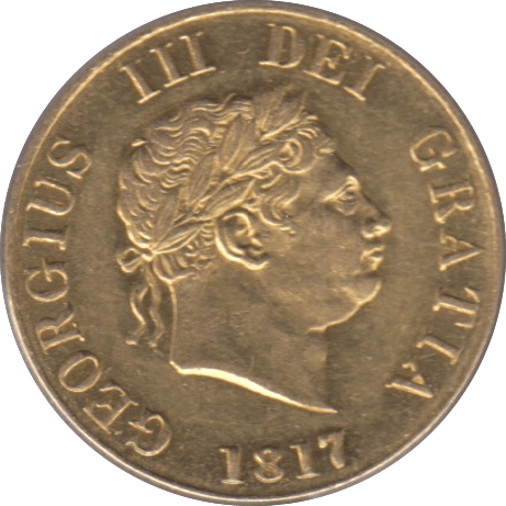 1817 GOLD HALF SOVEREIGN ( AUNC ) - Half Sovereign - Cambridgeshire Coins