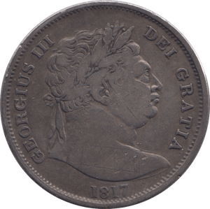 1817 HALFCROWN ( FINE ) 4 - Halfcrown - Cambridgeshire Coins