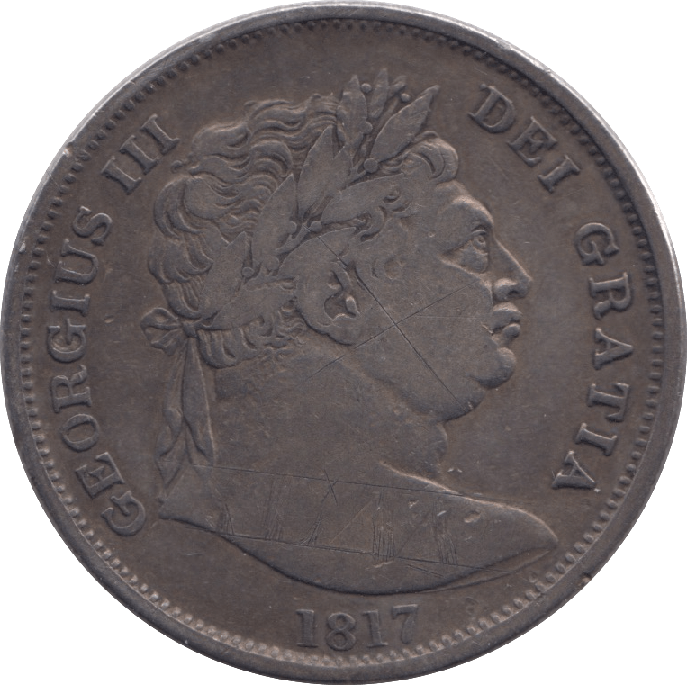 1817 HALFCROWN ( FINE ) 4 - Halfcrown - Cambridgeshire Coins