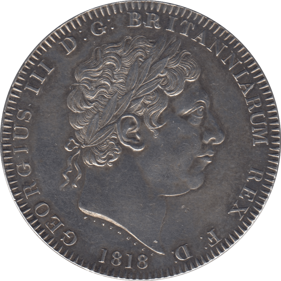 1818 CROWN ( AUNC ) LVIII - Crown - Cambridgeshire Coins