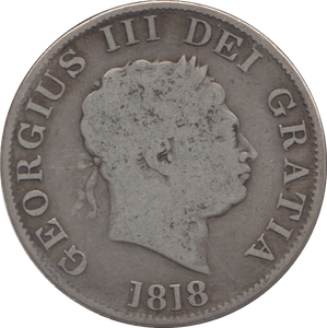 1818 HALFCROWN ( FINE ) - Halfcrown - Cambridgeshire Coins