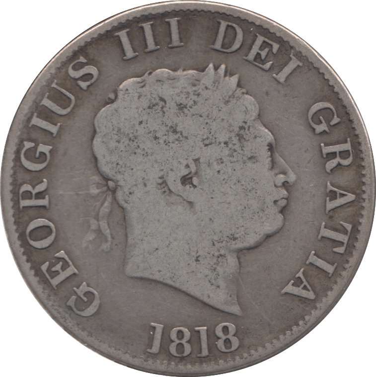 1818 HALFCROWN ( FINE ) - Halfcrown - Cambridgeshire Coins