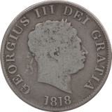 1818 HALFCROWN ( FINE ) - Halfcrown - Cambridgeshire Coins