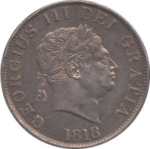 1818 HALFCROWN (GF) - Halfcrown - Cambridgeshire Coins