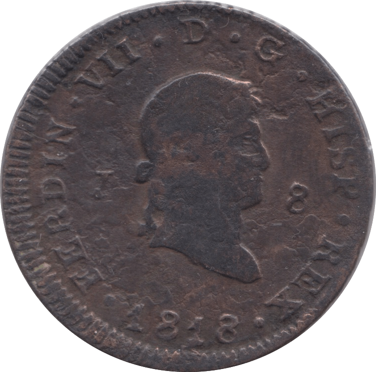 1818 SPAIN 8 MALDEVAS - WORLD COINS - Cambridgeshire Coins