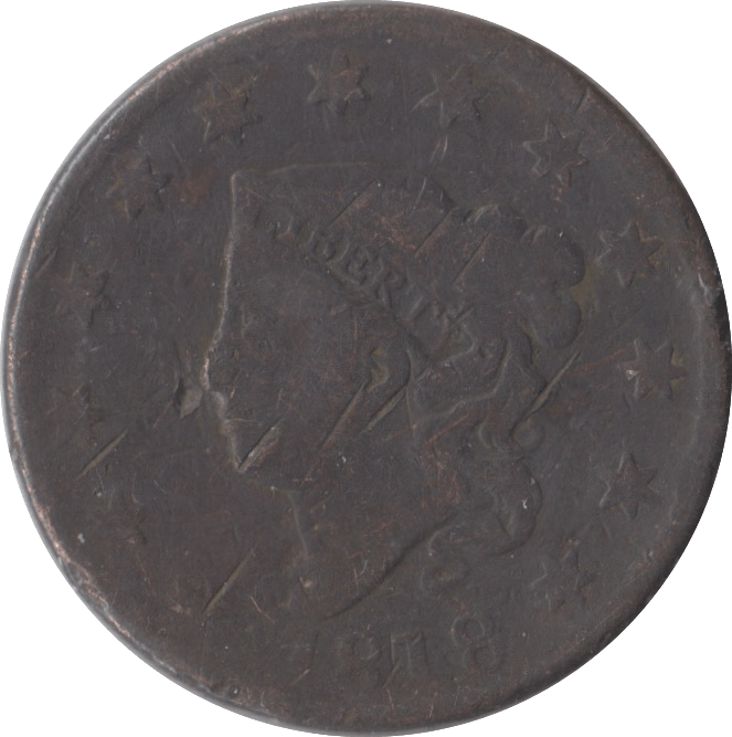1818 USA ONE CENT - WORLD COINS - Cambridgeshire Coins