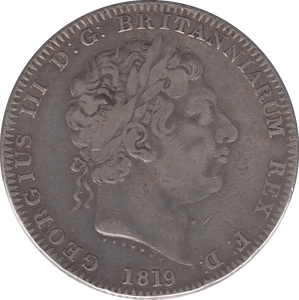1819 CROWN ( GF ) LX 6 SCRATCH - Crown - Cambridgeshire Coins