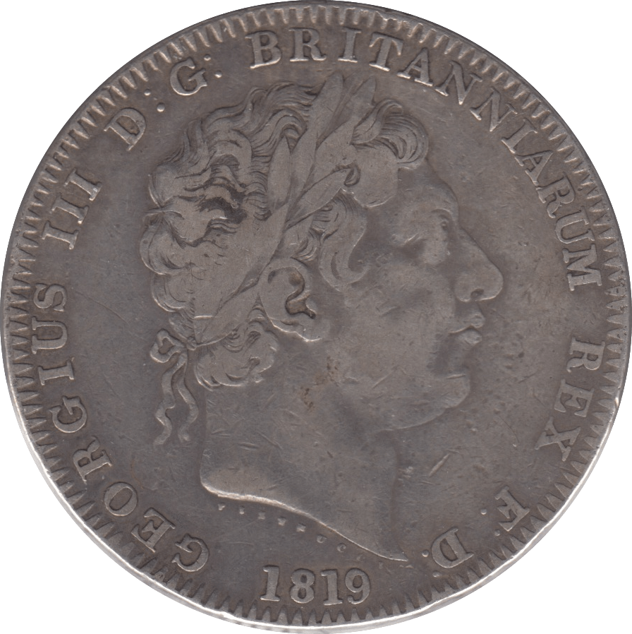 1819 CROWN ( GF ) LX 6 SCRATCH - Crown - Cambridgeshire Coins