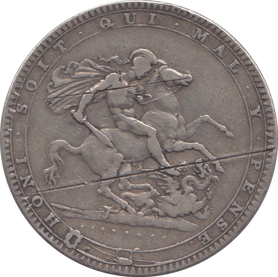 1819 CROWN ( GF ) LX 6 SCRATCH - Crown - Cambridgeshire Coins