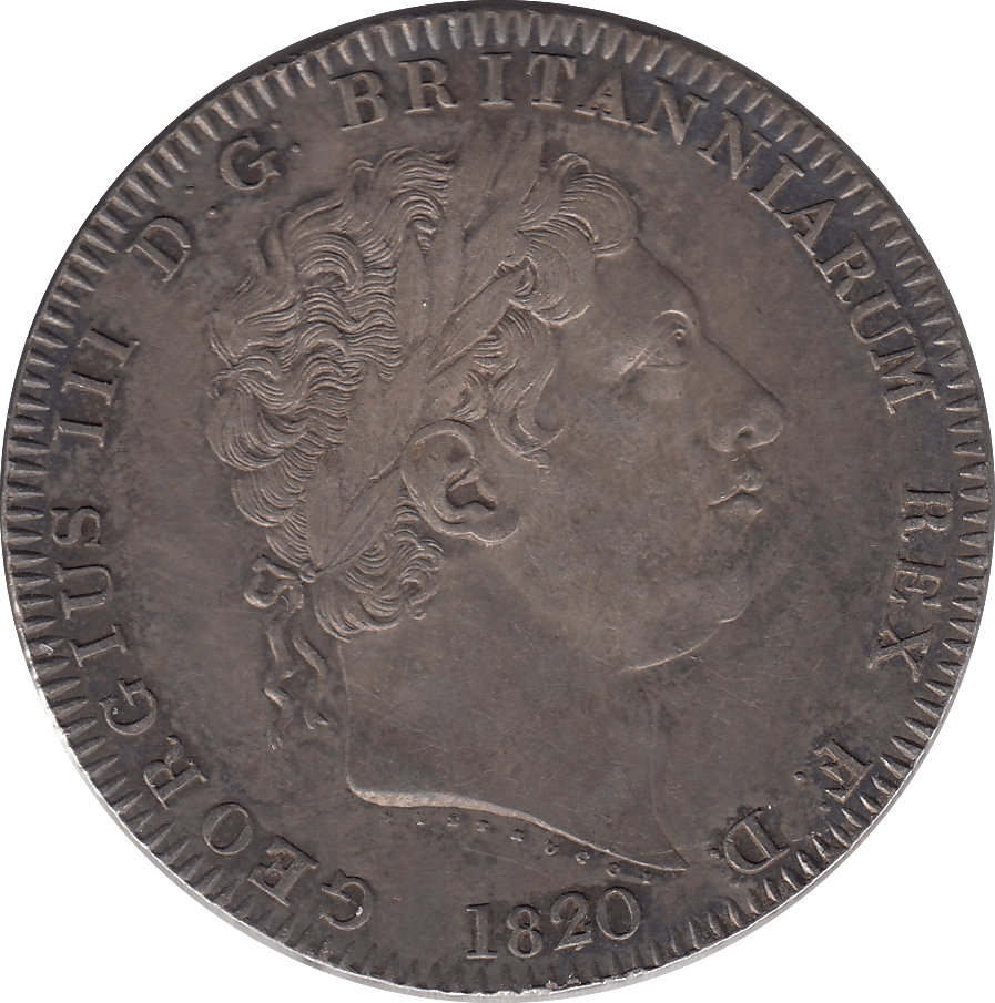 1820 CROWN LX ( AUNC ) SCARCE - Crown - Cambridgeshire Coins