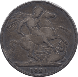 1821 CROWN ( FINE ) 3 - Crown - Cambridgeshire Coins