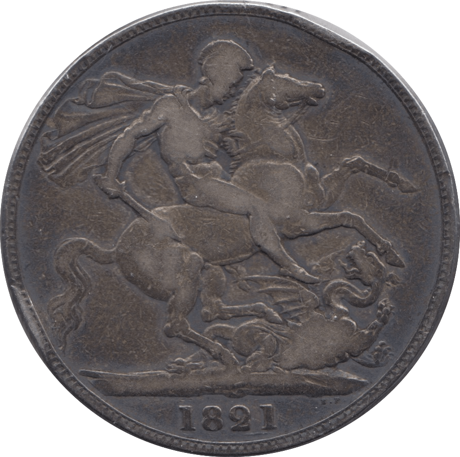 1821 CROWN ( FINE ) 3 - Crown - Cambridgeshire Coins