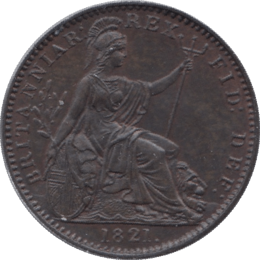 1821 FARTHING ( AUNC ) 2 - Cambridgeshire Coins