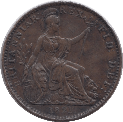 1821 FARTHING ( EF ) - Farthing - Cambridgeshire Coins