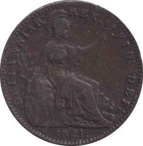 1821 FARTHING ( FINE ) - Farthing - Cambridgeshire Coins
