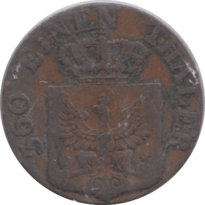 1822 1 PFENNIG PRUSSIA - WORLD COINS - Cambridgeshire Coins