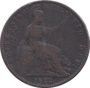 1822 FARTHING ( FINE ) 10 - Farthing - Cambridgeshire Coins
