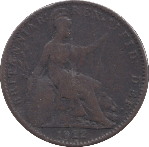 1822 FARTHING ( FINE ) 10 - Farthing - Cambridgeshire Coins