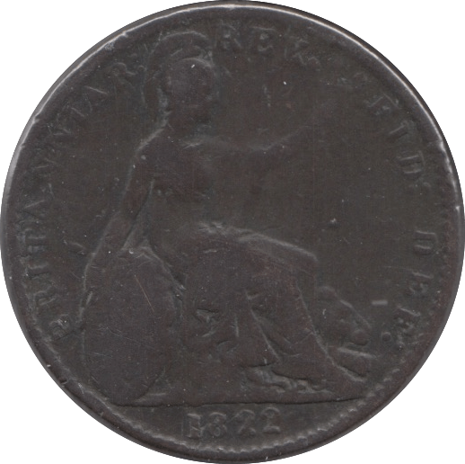 1822 FARTHING ( FINE ) - Cambridgeshire Coins