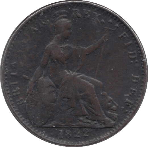 1822 FARTHING ( VF ) - Farthing - Cambridgeshire Coins