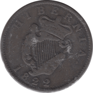 1822 IRELAND HALF PENNY - WORLD COINS - Cambridgeshire Coins