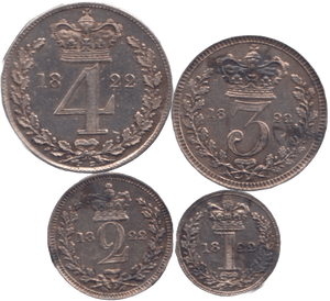 1822 MAUNDY SET GEORGE IIII - Maundy Set - Cambridgeshire Coins