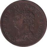 1823 HALFPENNY TOKEN NOVA SCOTIA - WORLD COINS - Cambridgeshire Coins