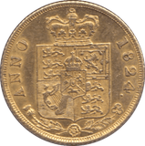 1824 GOLD HALF SOVEREIGN ( AUNC ) - Half Sovereign - Cambridgeshire Coins