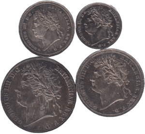 1824 MAUNDY SET GEORGE IIII - Maundy Set - Cambridgeshire Coins