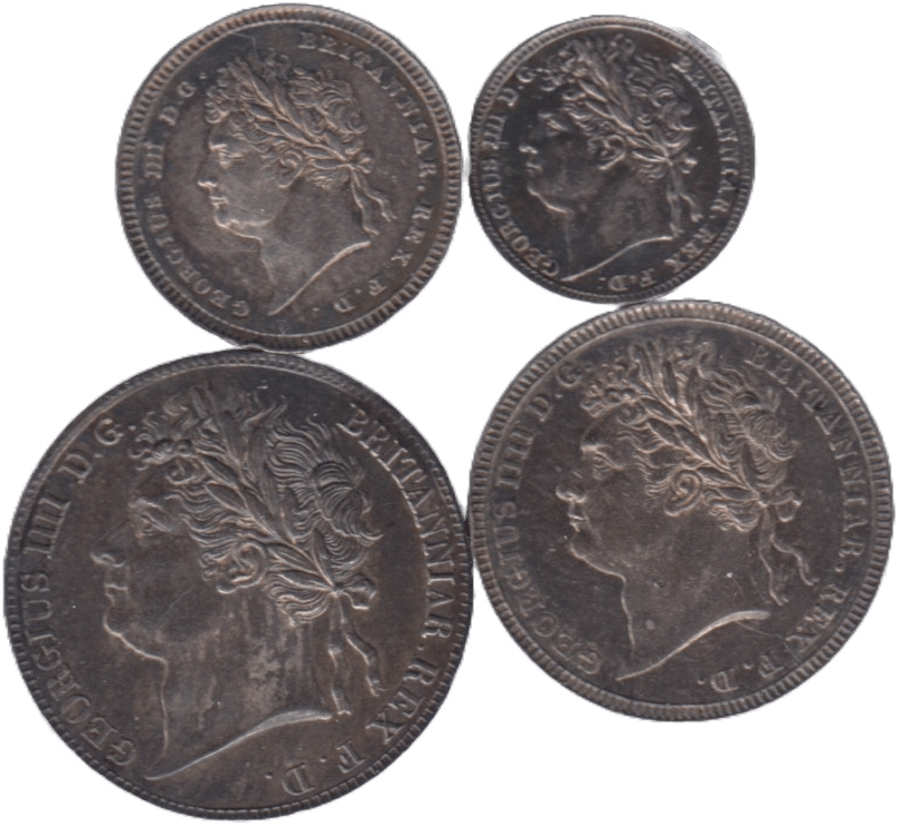 1824 MAUNDY SET GEORGE IIII - Maundy Set - Cambridgeshire Coins