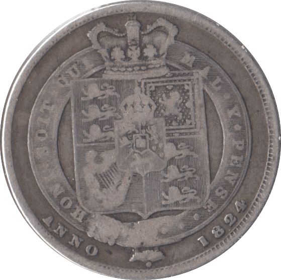 1824 SHILLING ( FINE ) - Shilling - Cambridgeshire Coins