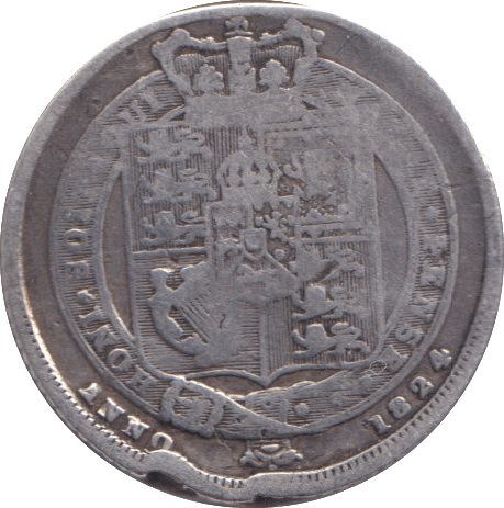 1824 SIXPENCE ( NF ) - sixpence - Cambridgeshire Coins