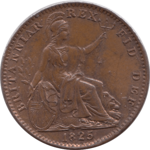 1825 FARTHING ( UNC ) - Farthing - Cambridgeshire Coins