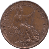 1825 FARTHING ( UNC ) - Farthing - Cambridgeshire Coins