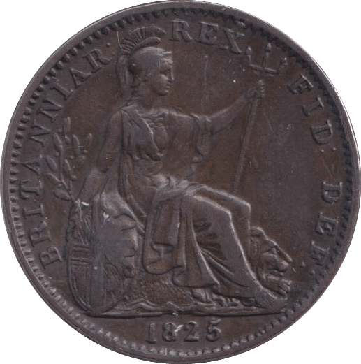 1825 FARTHING ( VF ) - Farthing - Cambridgeshire Coins