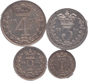 1825 MAUNDY SET GEORGE IIII - Maundy Set - Cambridgeshire Coins