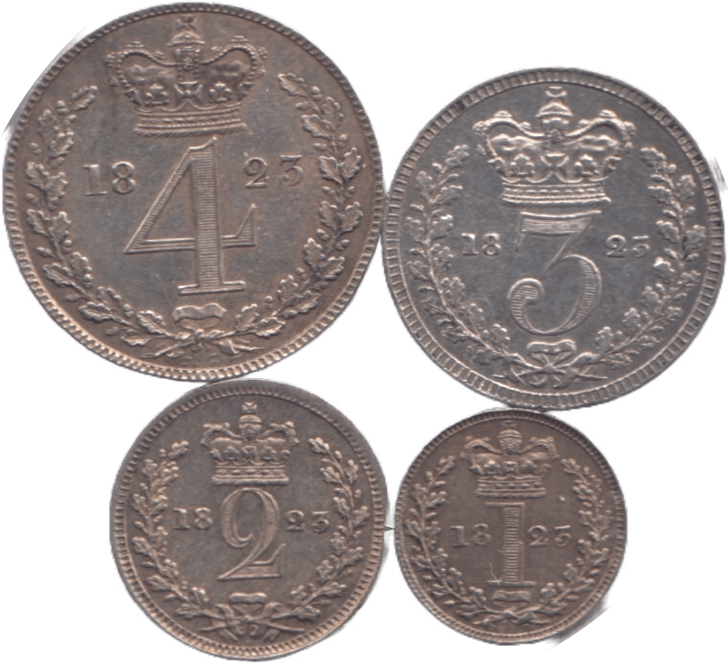 1825 MAUNDY SET GEORGE IIII - Maundy Set - Cambridgeshire Coins