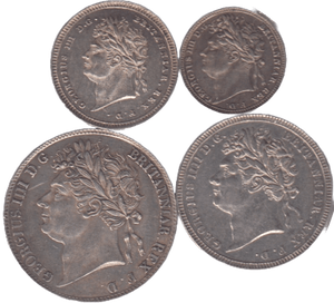 1825 MAUNDY SET GEORGE IIII - Maundy Set - Cambridgeshire Coins