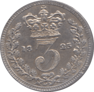 1825 MAUNDY THREEPENCE ( EF ) - Maundy Coins - Cambridgeshire Coins