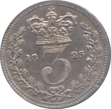 1825 MAUNDY THREEPENCE ( EF ) - Maundy Coins - Cambridgeshire Coins