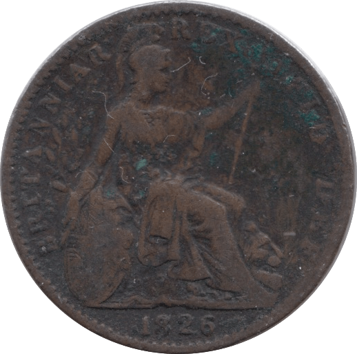 1826 FARTHING ( FINE ) - Farthing - Cambridgeshire Coins
