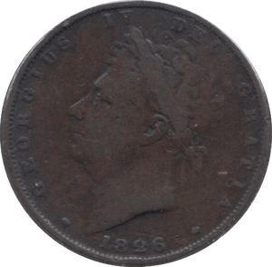 1826 FARTHING ( FINE ) - Farthing - Cambridgeshire Coins