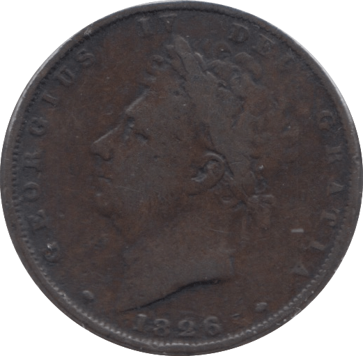 1826 FARTHING ( FINE ) - Farthing - Cambridgeshire Coins