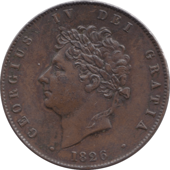 1826 HALFPENNY ( AUNC ) - Halfpenny - Cambridgeshire Coins