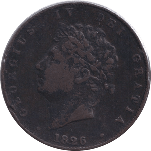 1826 HALFPENNY ( FINE ) - Halfpenny - Cambridgeshire Coins