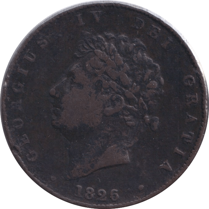 1826 HALFPENNY ( FINE ) - Halfpenny - Cambridgeshire Coins