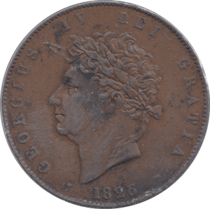 1826 HALFPENNY ( GVF ) 2 - Halfpenny - Cambridgeshire Coins